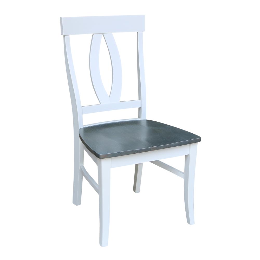 Set of Two Cosmo Verona Chairs, White/Heather gray. Picture 6