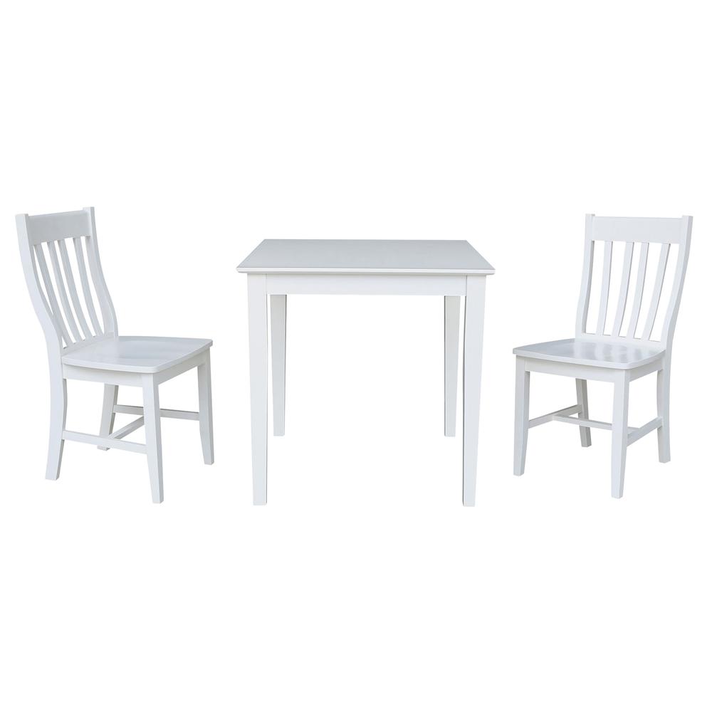 30" x 30" Dining Table with 2 Chairs - 3 Piece Set. Picture 2
