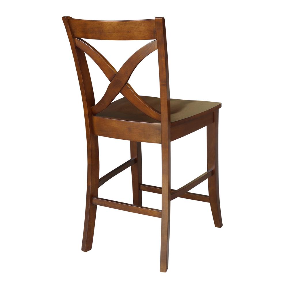 Vineyard Counter height Stool - 24" Seat Height, Espresso. Picture 9