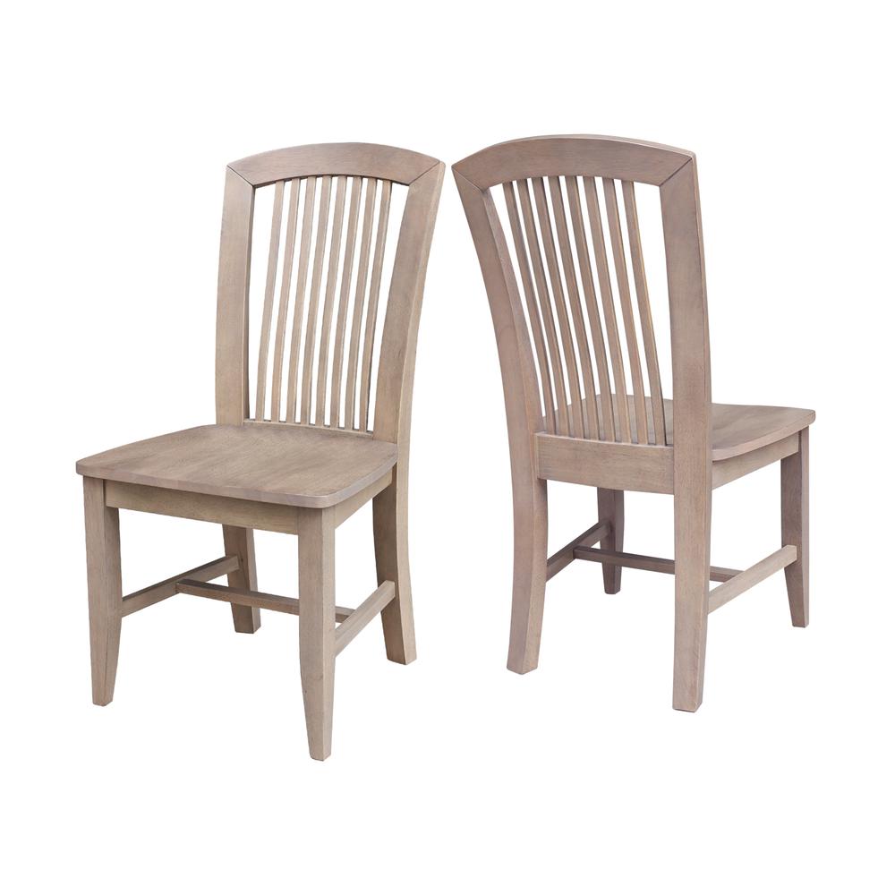 Set of Two Solid Wood Soma Mission Dining Chairs in Flax. Picture 2