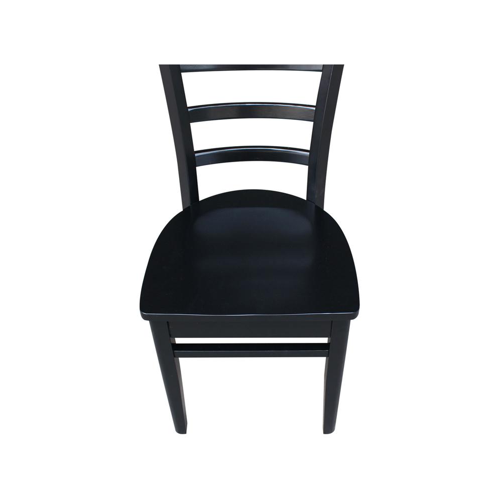 Set of Two Emily Side Chairs, Black. Picture 2