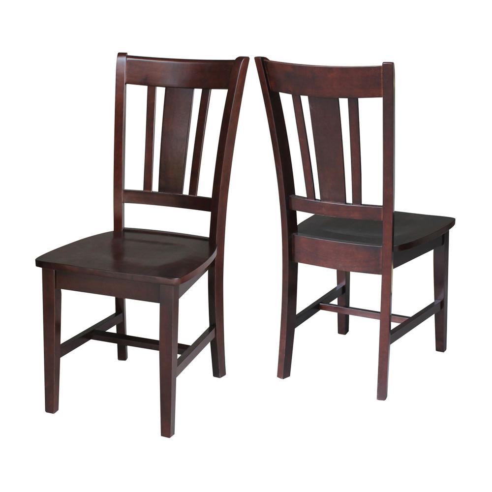 Set of Two San Remo Splatback Chairs, Rich Mocha. Picture 8