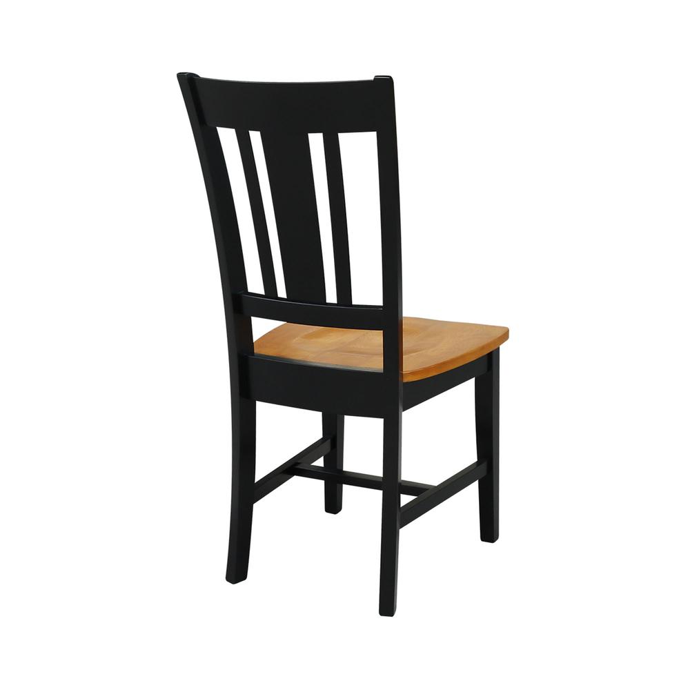 Set of Two San Remo Splatback Chairs, Black/Cherry (Set of 2). Picture 9