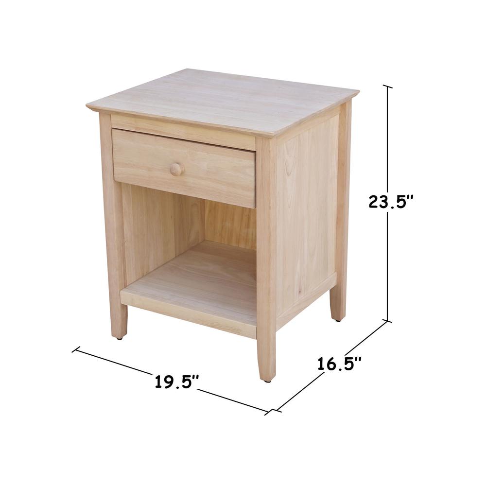 Nightstand With 1 Drawer. Picture 2