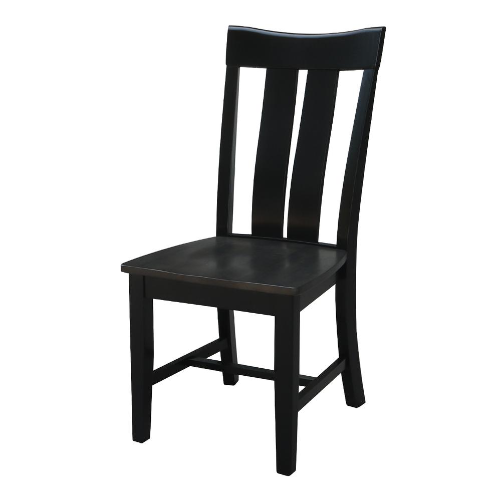 Set of Two Ava Chairs, Coal-Black/washed black. Picture 1