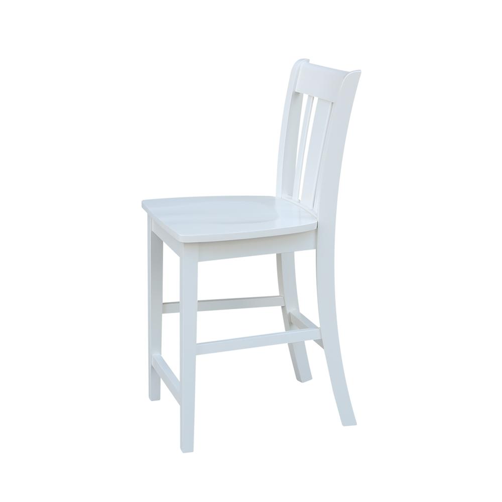 San Remo Counter height Stool - 24" Seat Height, White. Picture 5