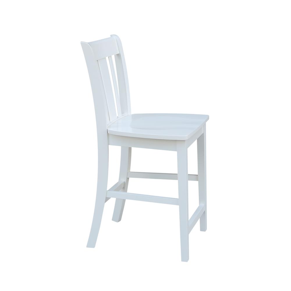 San Remo Counter height Stool - 24" Seat Height, White. Picture 6