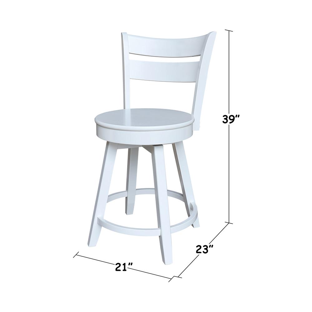 Sara Counter Height Stool with Swivel Seat. Picture 6