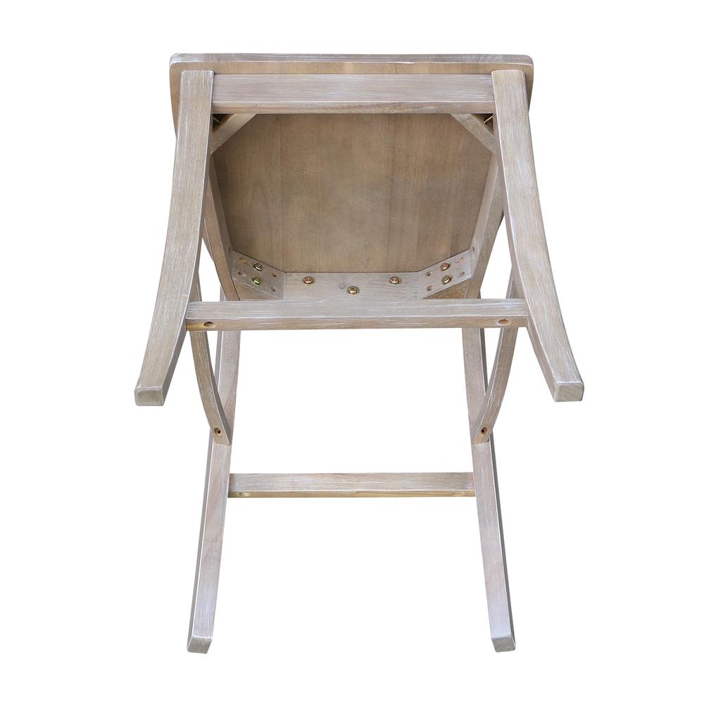 Cosmo Counter height Stool - 24" Seat Height , Washed Gray Taupe. Picture 8