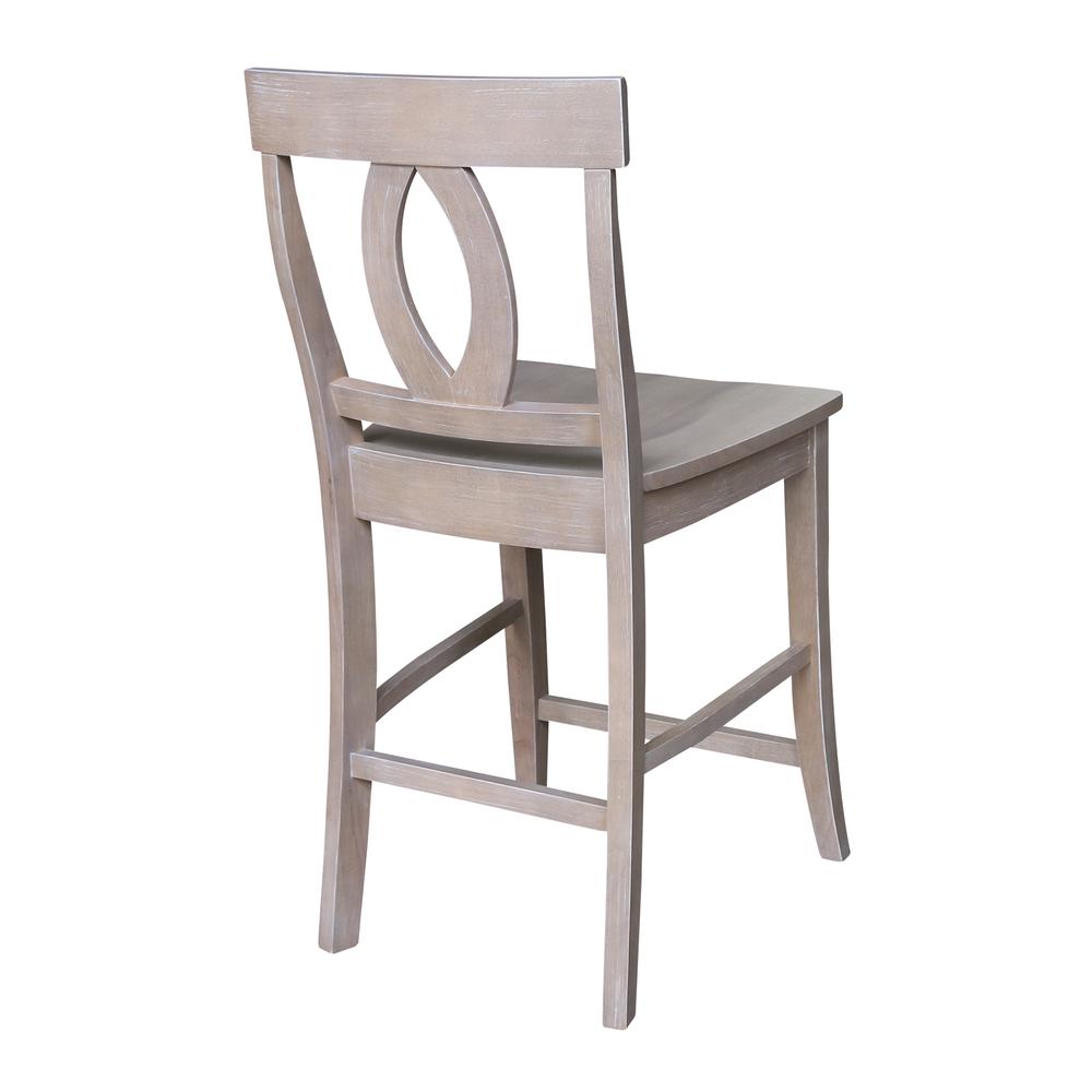 Cosmo Counter height Stool - 24" Seat Height , Washed Gray Taupe. Picture 1