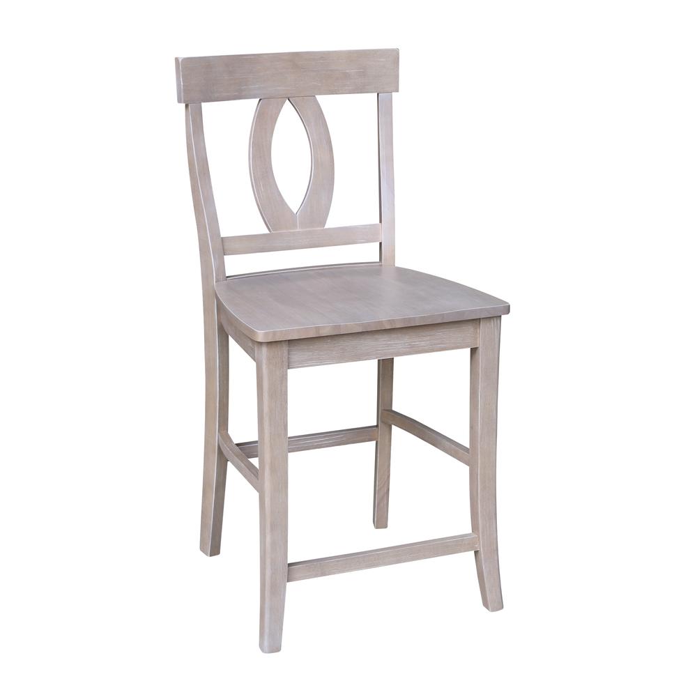Cosmo Counter height Stool - 24" Seat Height , Washed Gray Taupe. Picture 3