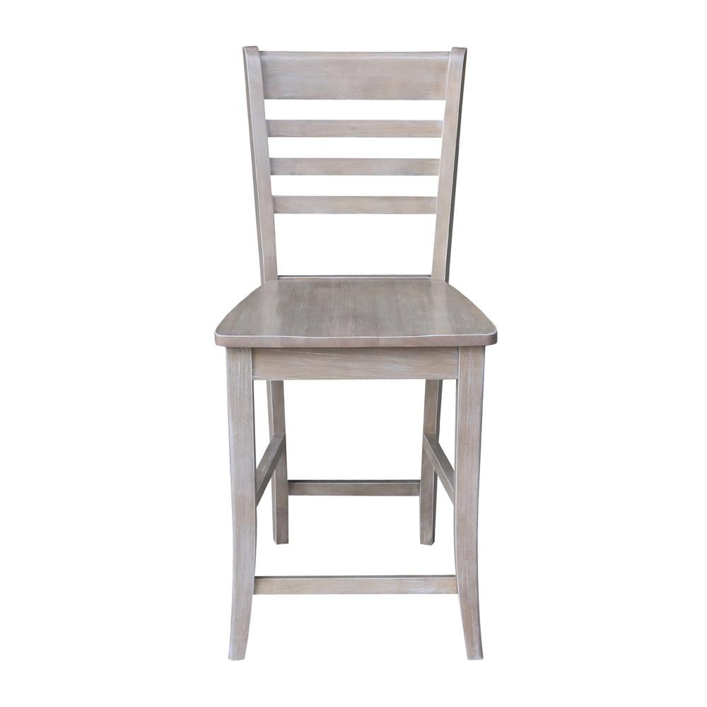Cosmo Counter height Stool - 24" Seat Height , Washed Gray Taupe. Picture 4