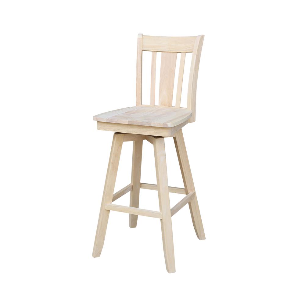 San Remo Bar height Stool - 30." Seat Height, Unfinished. Picture 18