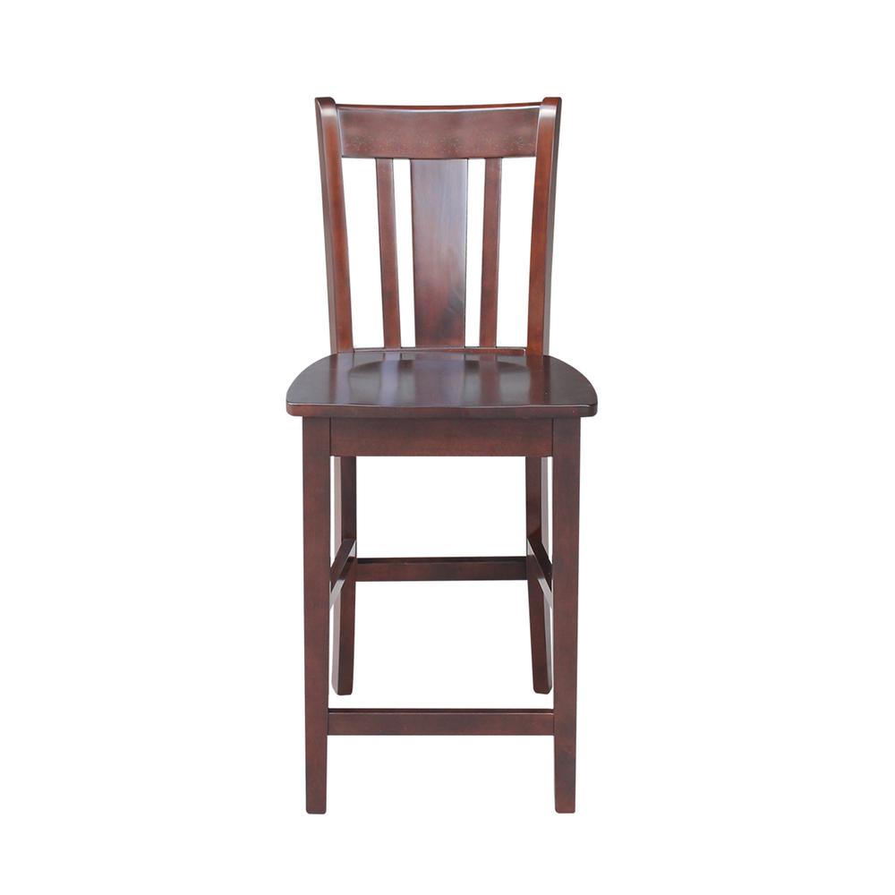 San Remo Counter height Stool - 24" Seat Height, Rich Mocha. Picture 5