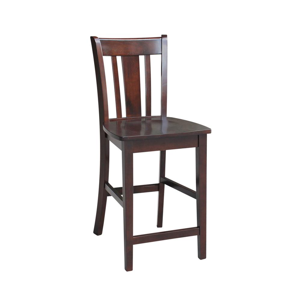 San Remo Counter height Stool - 24" Seat Height, Rich Mocha. Picture 3