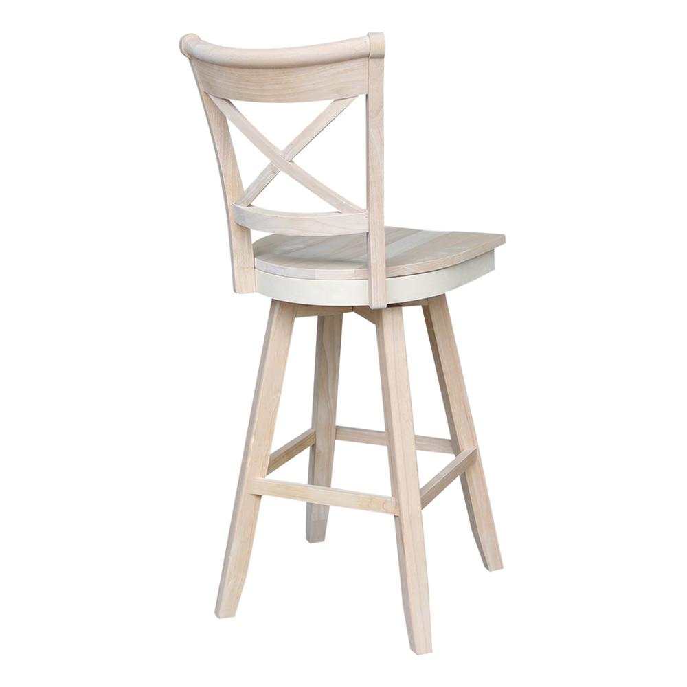 Charlotte Bar Height stool - 30 in. Seat Height in Unfinished. Picture 5