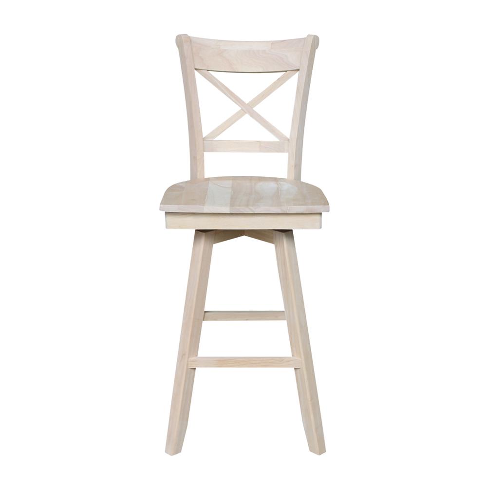 Charlotte Bar Height stool - 30 in. Seat Height in Unfinished. Picture 2