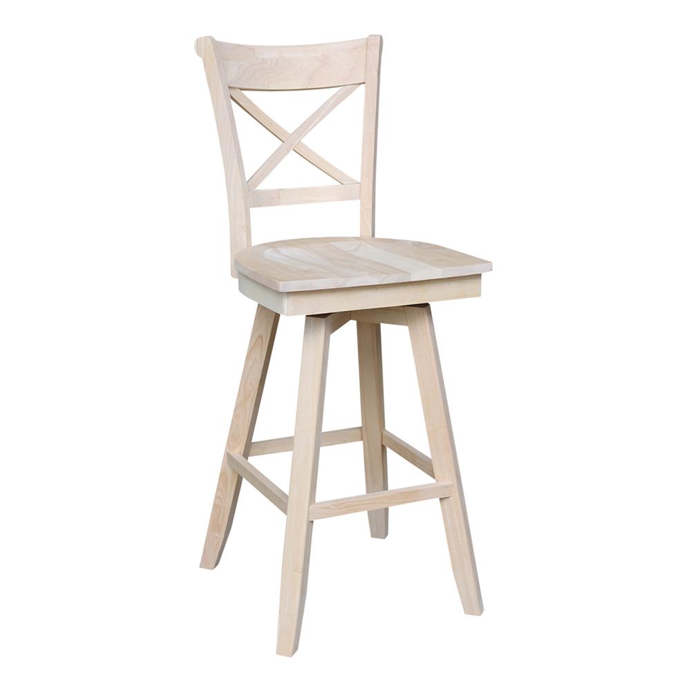 Charlotte Bar Height stool - 30 in. Seat Height in Unfinished. Picture 3