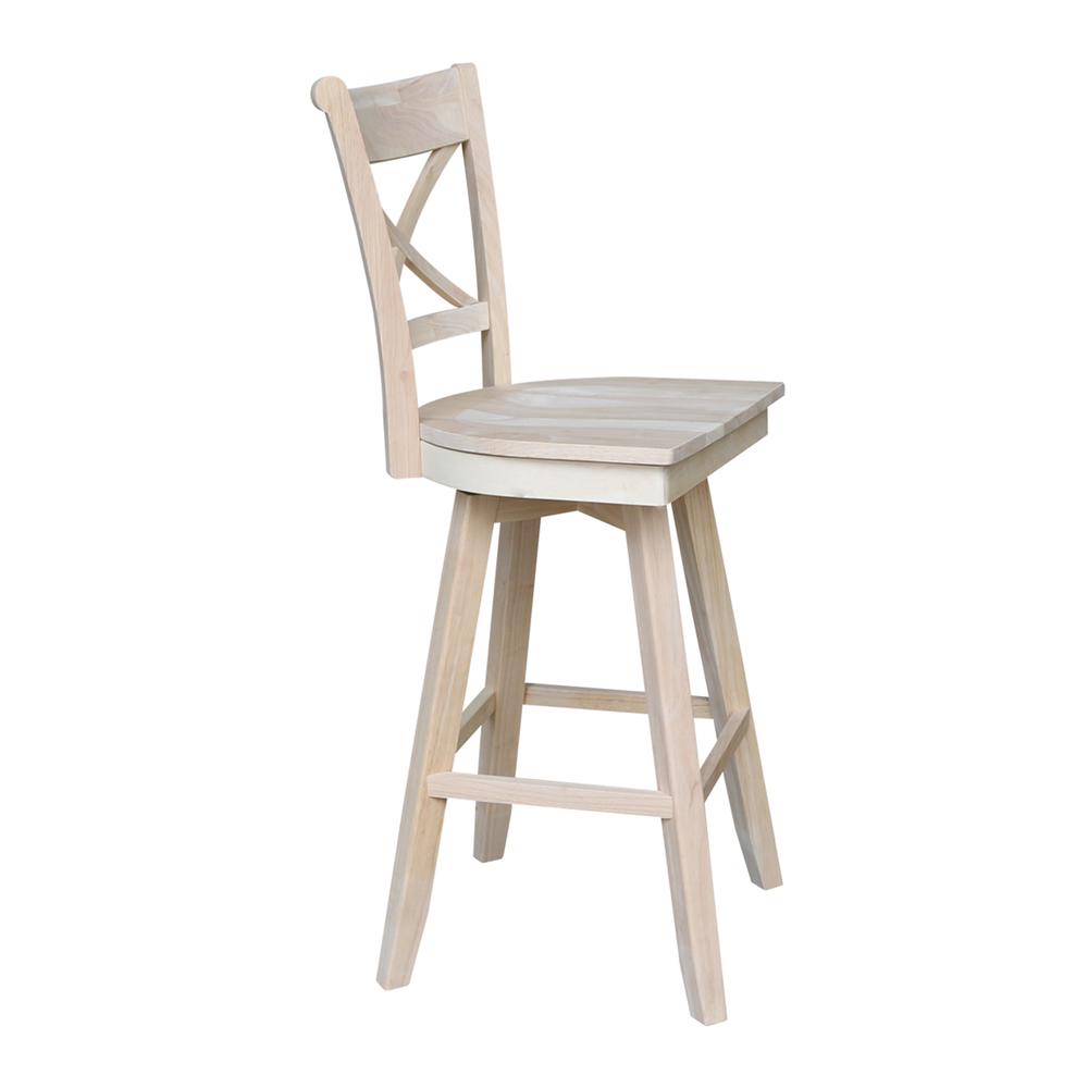 Charlotte Bar Height stool - 30 in. Seat Height in Unfinished. Picture 4