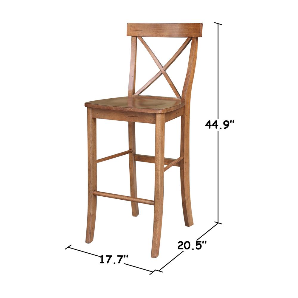 X-Back Bar Height Stool - 3" H- 717712. Picture 6