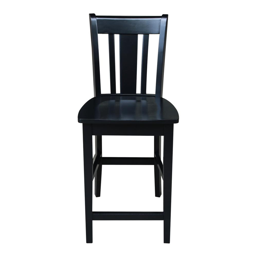 San Remo Counter height Stool - 24" Seat Height, Black. Picture 4