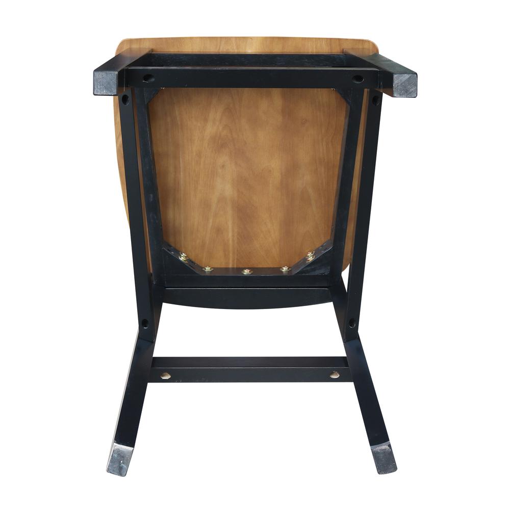 San Remo Counter height Stool - 24" Seat Height, Black/Cherry. Picture 7
