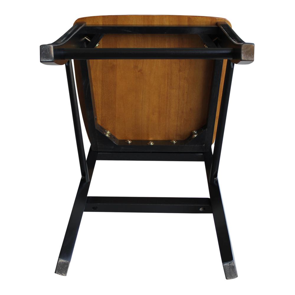 X-Back Counter height Stool - 24" Seat Height, Black/Cherry. Picture 7