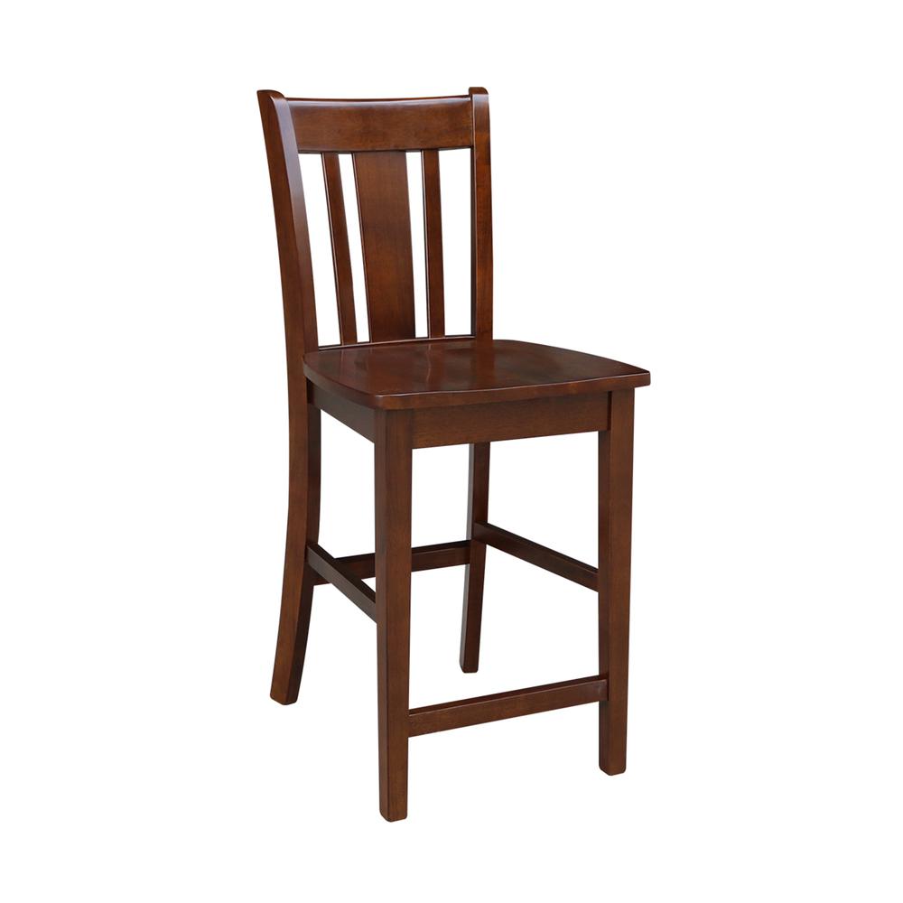 San Remo Counter height Stool - 24" Seat Height, Espresso. Picture 3
