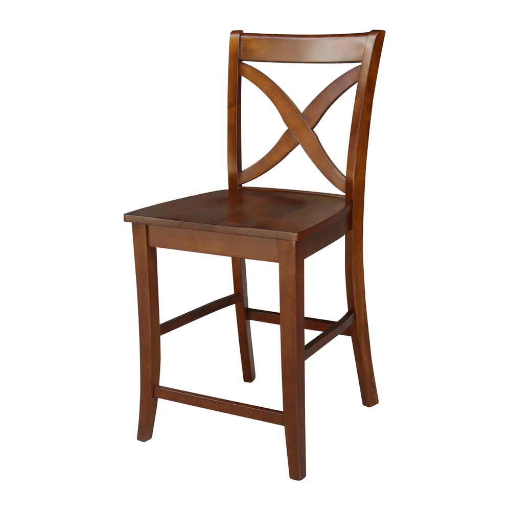 Vineyard Counter height Stool - 24" Seat Height, Espresso. Picture 9