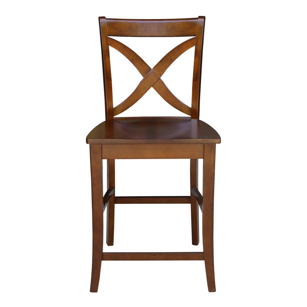 Vineyard Counter height Stool - 24" Seat Height, Espresso. Picture 5