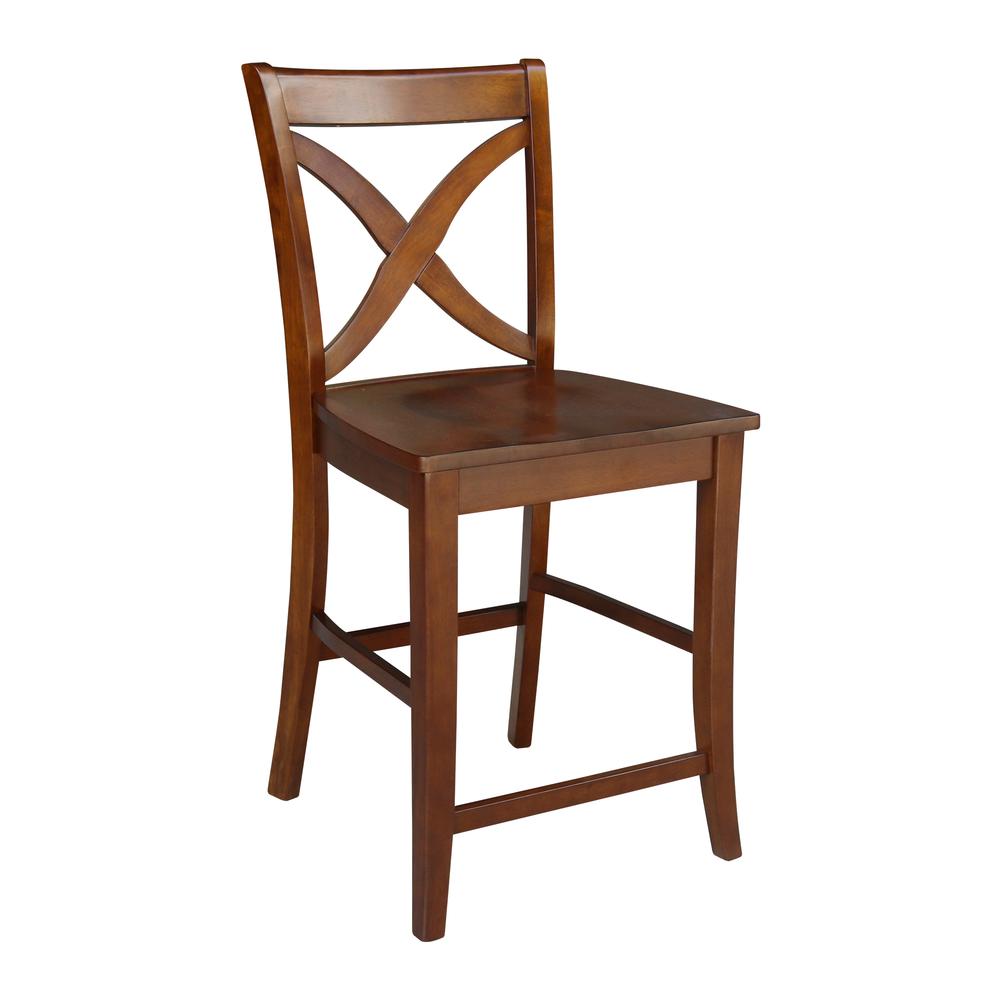 Vineyard Counter height Stool - 24" Seat Height, Espresso. Picture 3