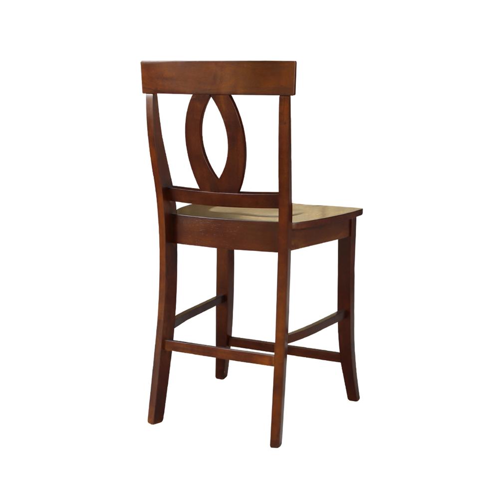 Verona Counter height Stool - 24" Seat Height, Espresso. The main picture.