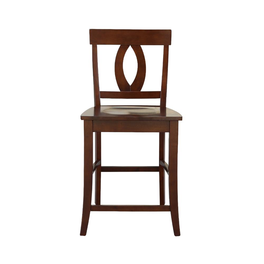 Verona Counter height Stool - 24" Seat Height, Espresso. Picture 4