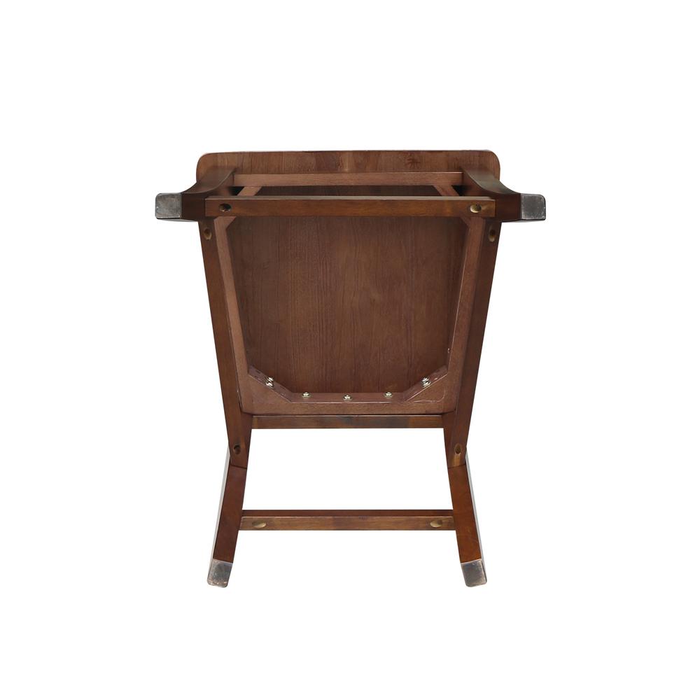 Roma Counter height Stool - 24" Seat Height, Espresso. Picture 7