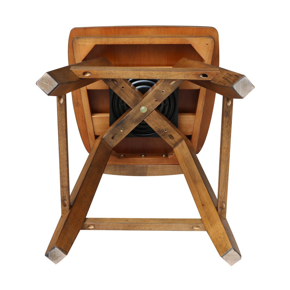 San Remo Counter height Stool - 24" Seat Height, Pecan. Picture 18