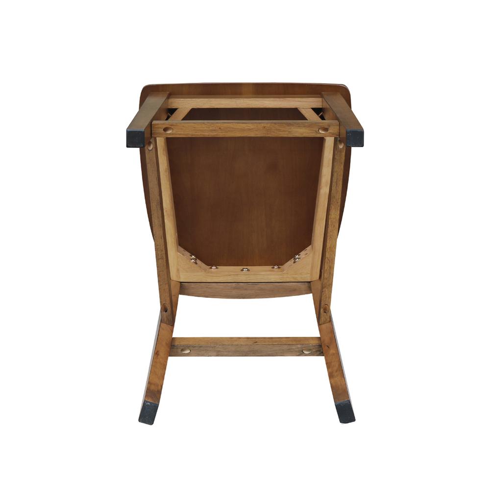 San Remo Counter height Stool - 24" Seat Height, Pecan. Picture 8