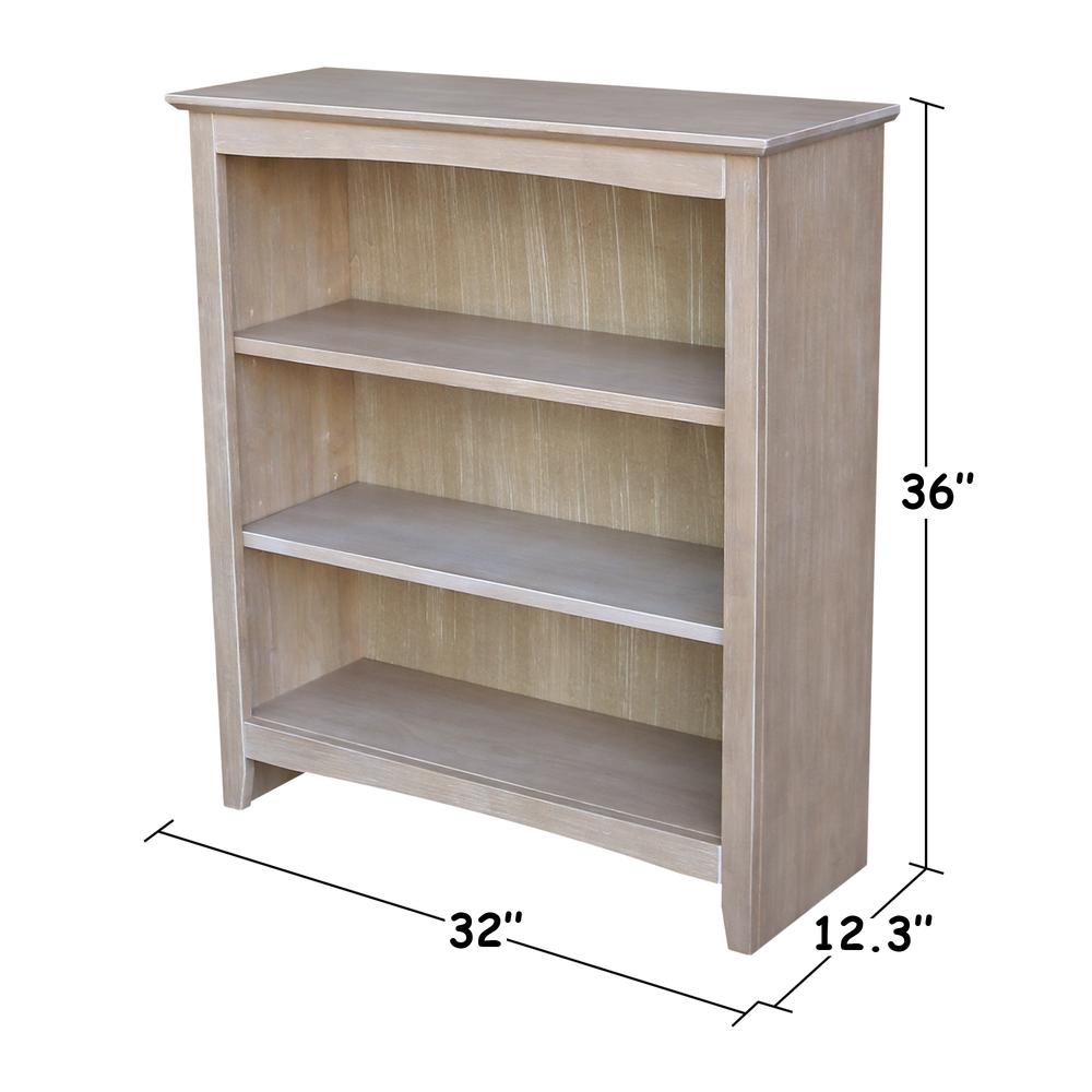 Shaker Bookcase - 36"H, Washed Gray Taupe. Picture 1