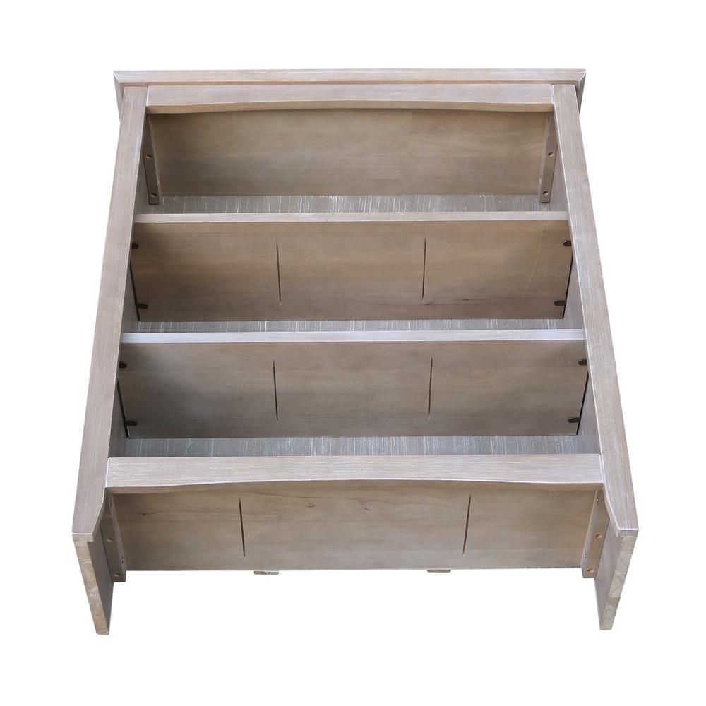Shaker Bookcase - 36"H, Washed Gray Taupe. Picture 4