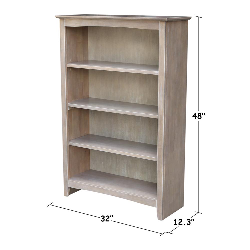 Shaker Bookcase - 48"H, Washed Gray Taupe. Picture 2