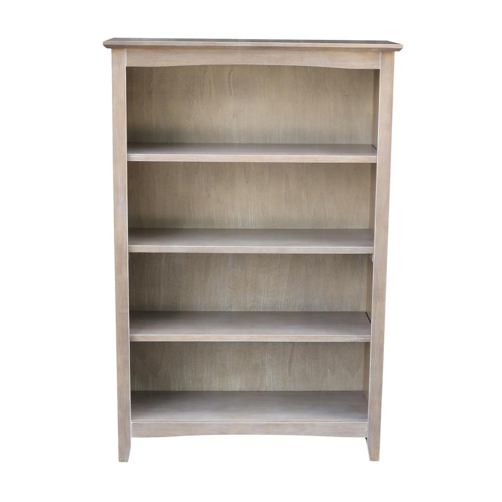 Shaker Bookcase - 48"H, Washed Gray Taupe. Picture 3