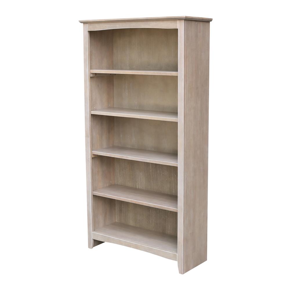 Shaker Bookcase - 60"H, Washed Gray Taupe. Picture 6
