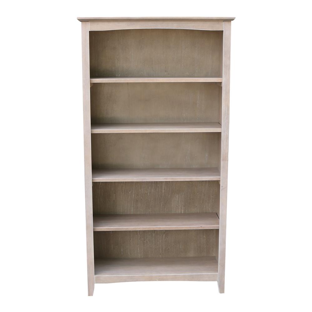 Shaker Bookcase - 60"H, Washed Gray Taupe. Picture 3