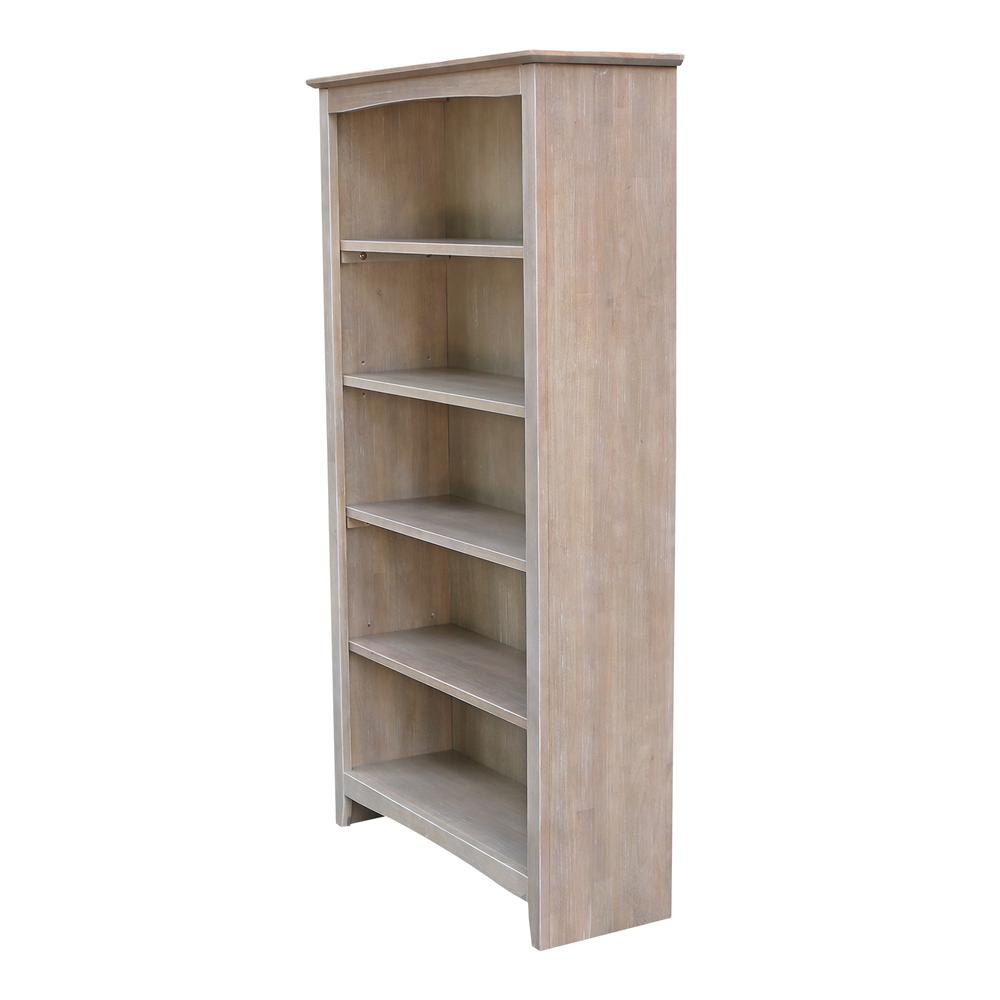 Shaker Bookcase - 60"H, Washed Gray Taupe. Picture 4