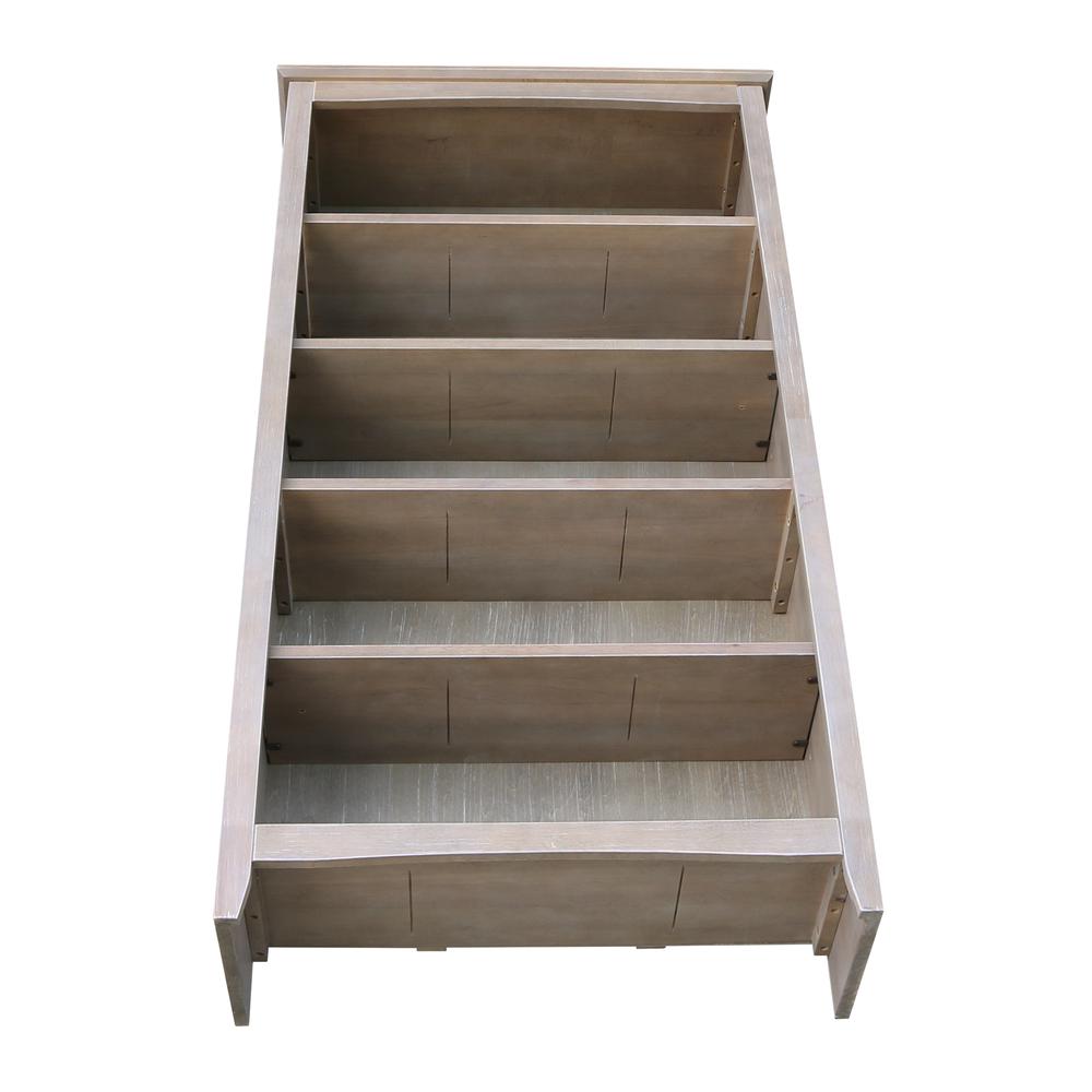 Shaker Bookcase - 60"H, Washed Gray Taupe. Picture 5