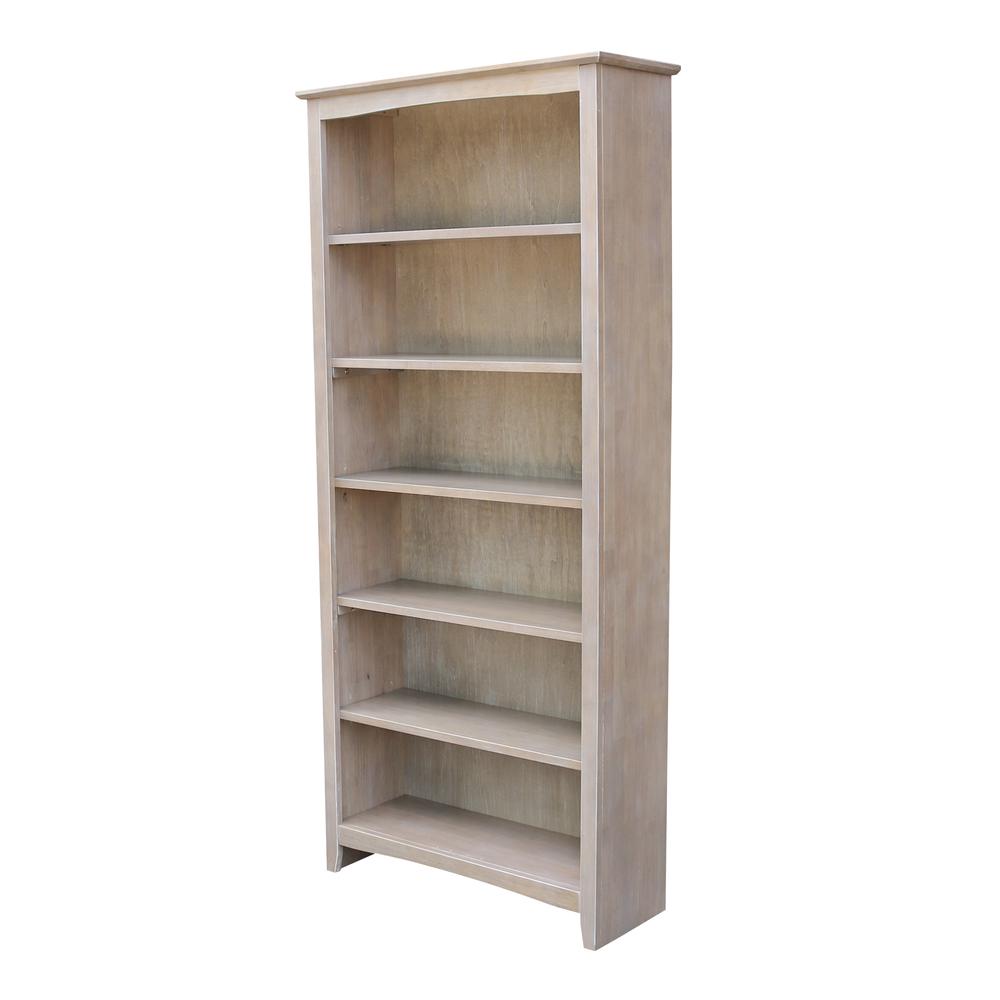 Shaker Bookcase - 72"H, Washed Gray Taupe. Picture 4