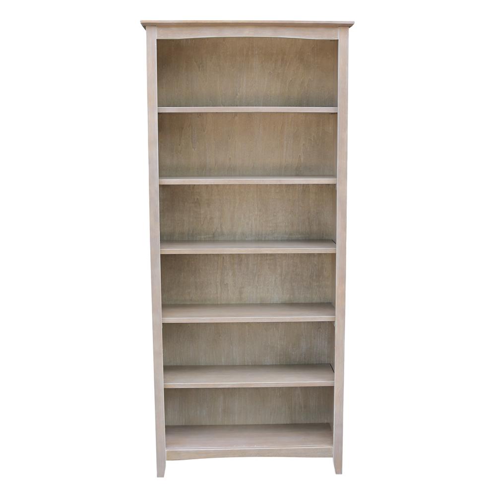 Shaker Bookcase - 72"H, Washed Gray Taupe. Picture 1