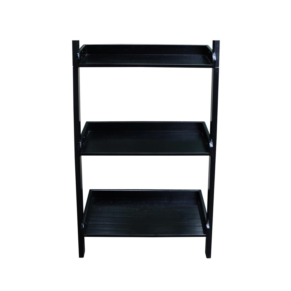 Lean To Shelf Unit, With 5 Shelves, Black. Picture 7