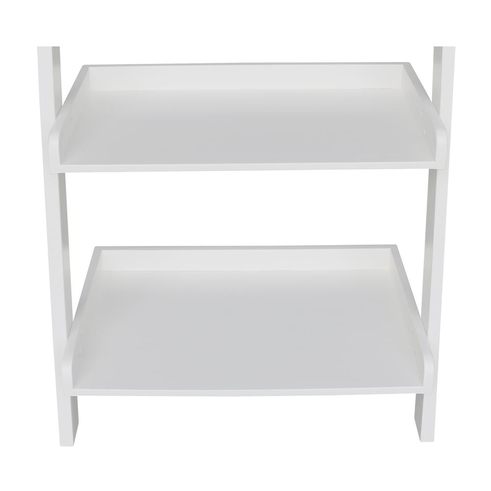 Lean To Shelf Unit With 5 Shelves, Linen white. Picture 7