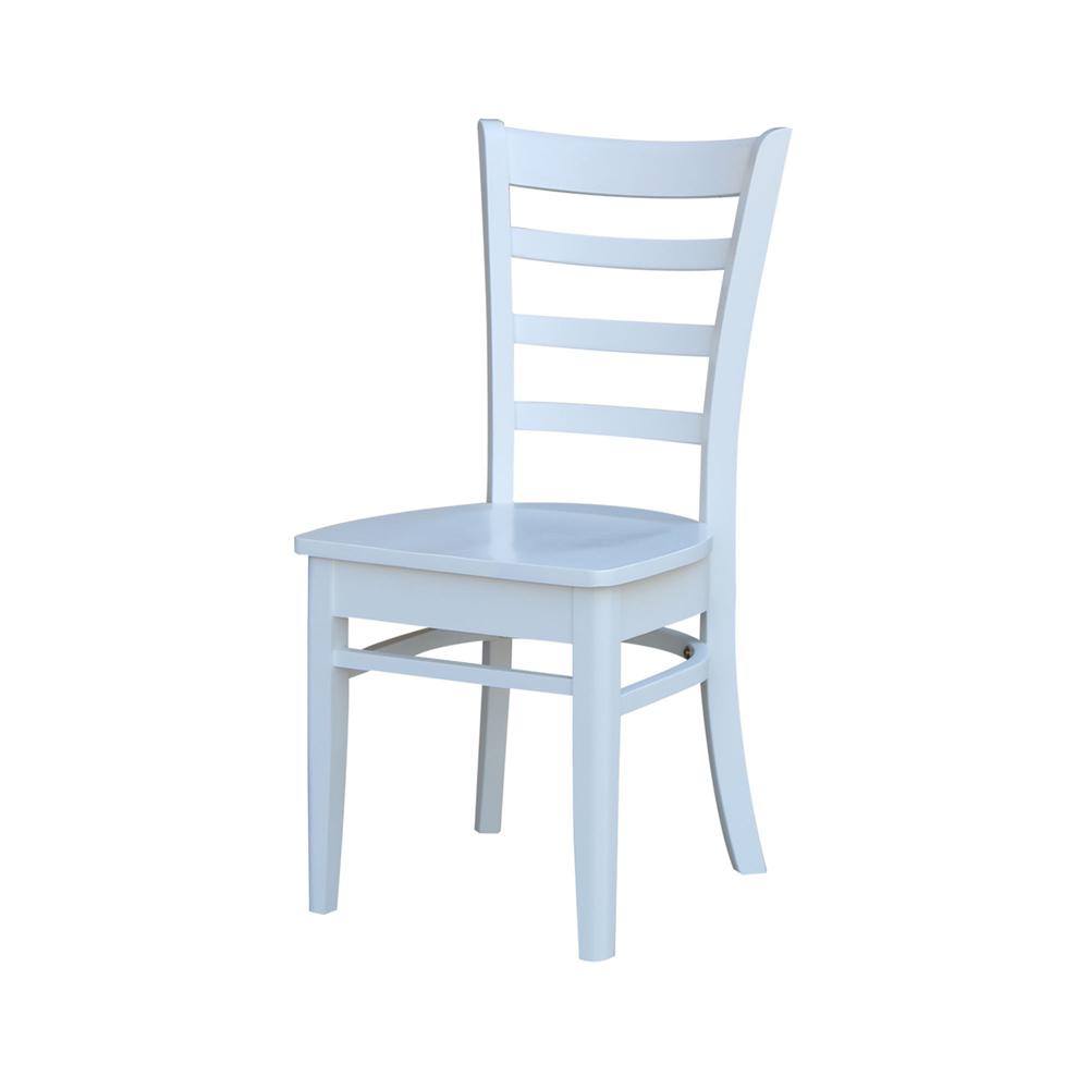 Set of Two Emily Side Chairs, White. Picture 1