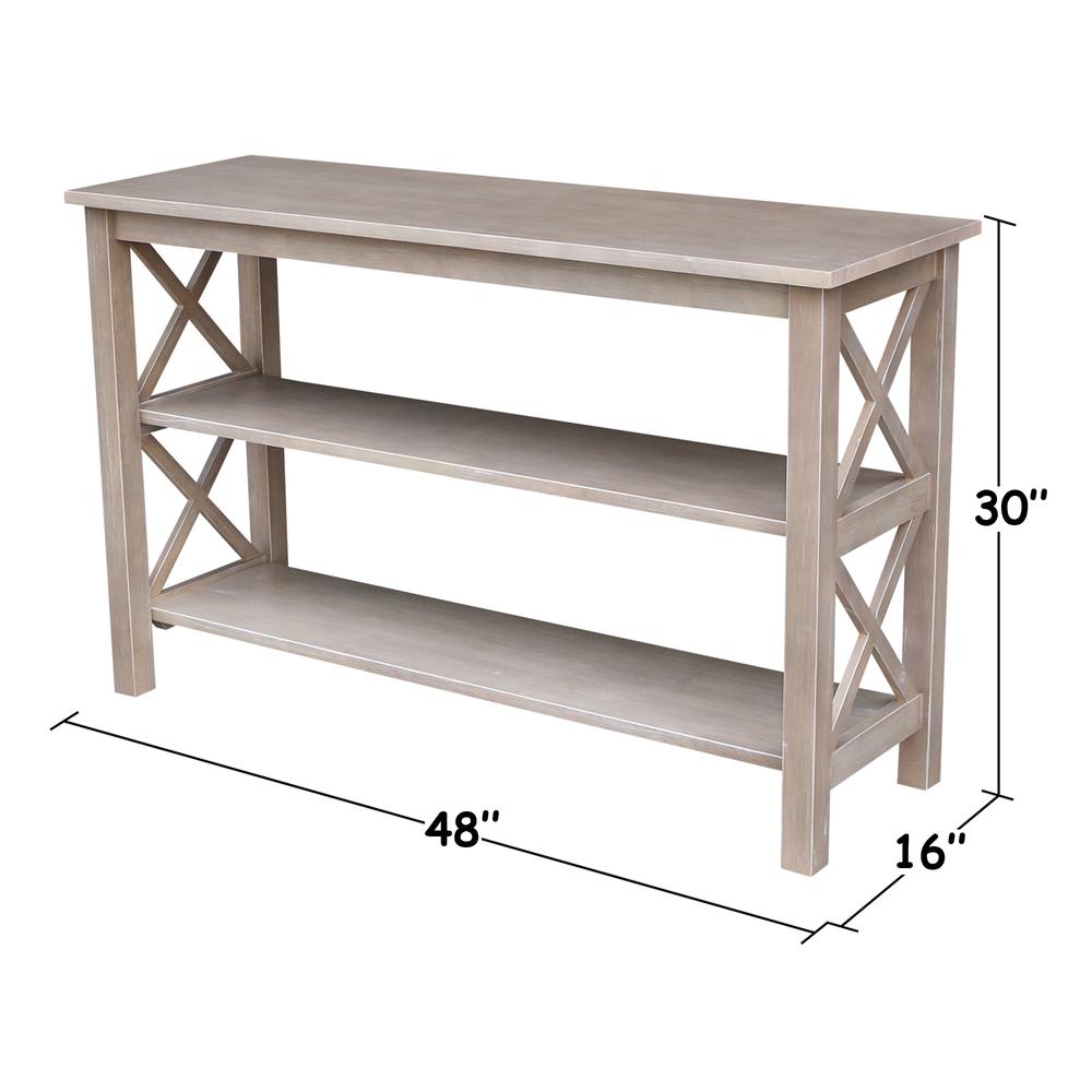 Hampton Console  Table, Washed Gray Taupe. Picture 5